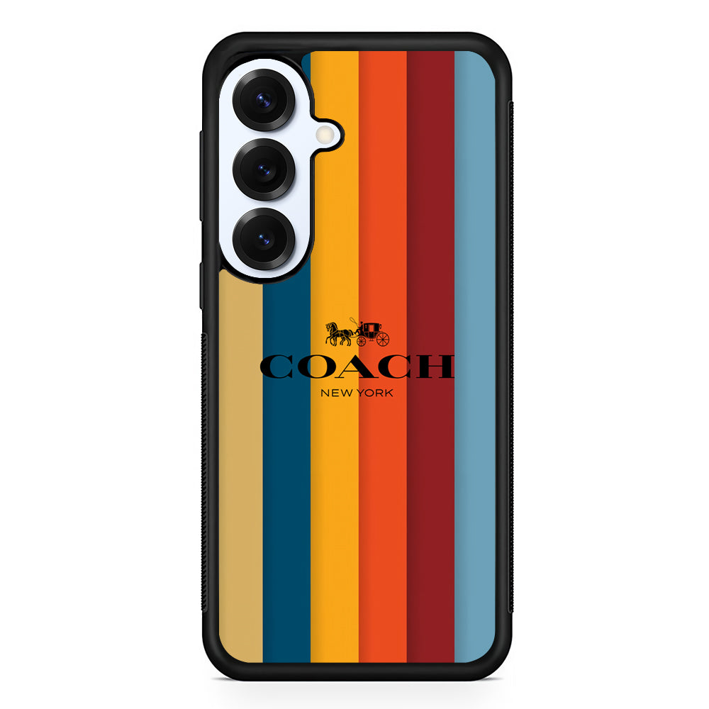Coach Vertical Colorfull Samsung Galaxy S25 Plus Case | Slim Rubber Case for Samsung Galaxy S25 Plus