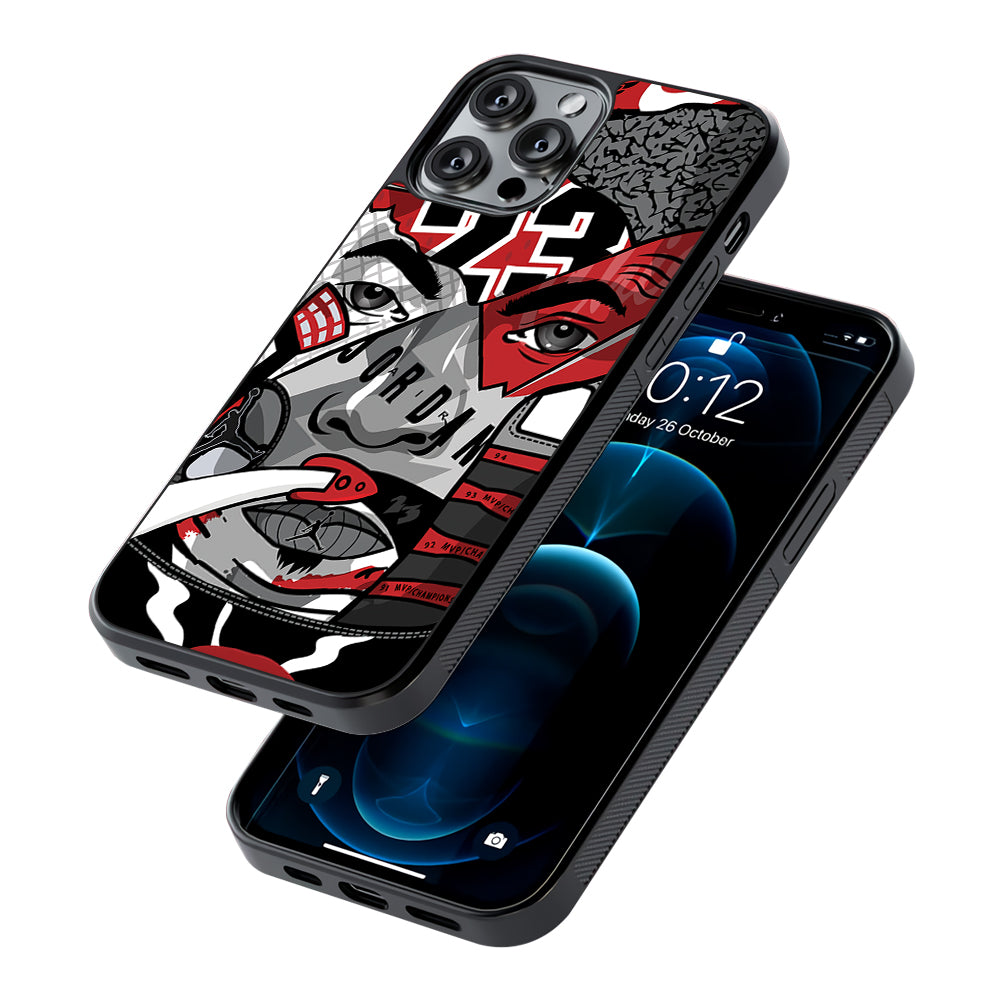 Air Jordan Warrior's Eyes 2D Rubber Phone Case | Slim Protective Phone Case