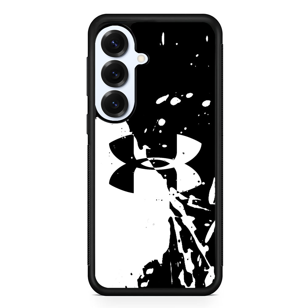 Under Armour Black White Samsung Galaxy S25 Plus Case | Slim Rubber Case for Samsung Galaxy S25 Plus
