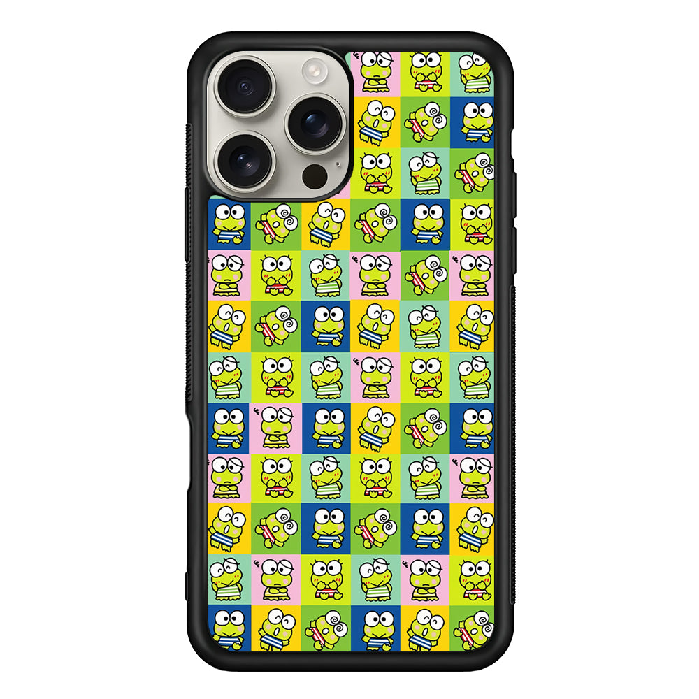 Keroppi Frog Cartoons Pattern iPhone 16 Pro Max Case | Stylish Protective Case for iPhone 16 Pro Max