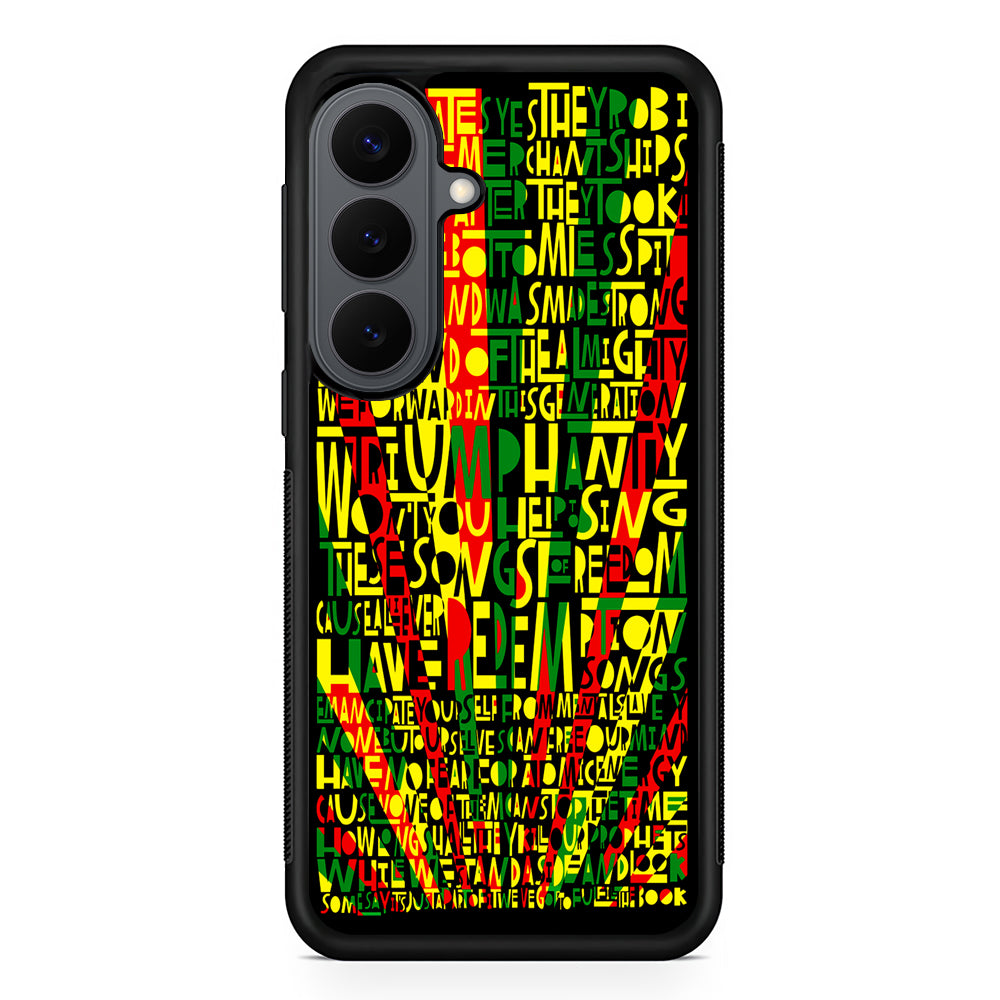Bob Marley Redemption Song Samsung Galaxy S26 Plus Case | Slim Rubber Case for Samsung Galaxy S26 Plus