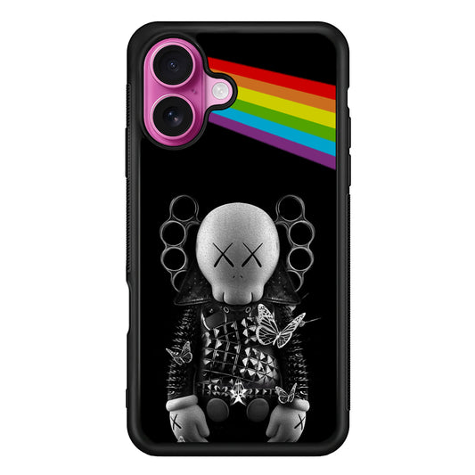 Kaws Metal Style Rainbow iPhone 17 Case | Slim Rubber Case for iPhone 17