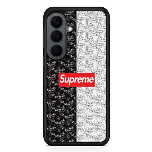 Supreme Black White Pattern Samsung Galaxy S26 Plus Case | Slim Rubber Case for Samsung Galaxy S26 Plus