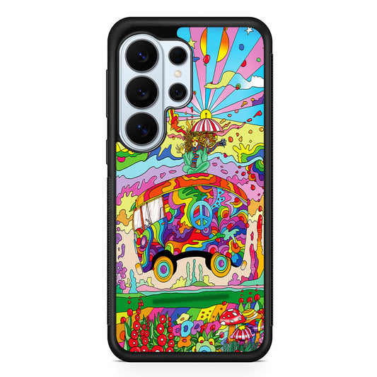 Hippie Trippy Van Rainbow Samsung Galaxy S26 Ultra Case | Protective Phone Cover
