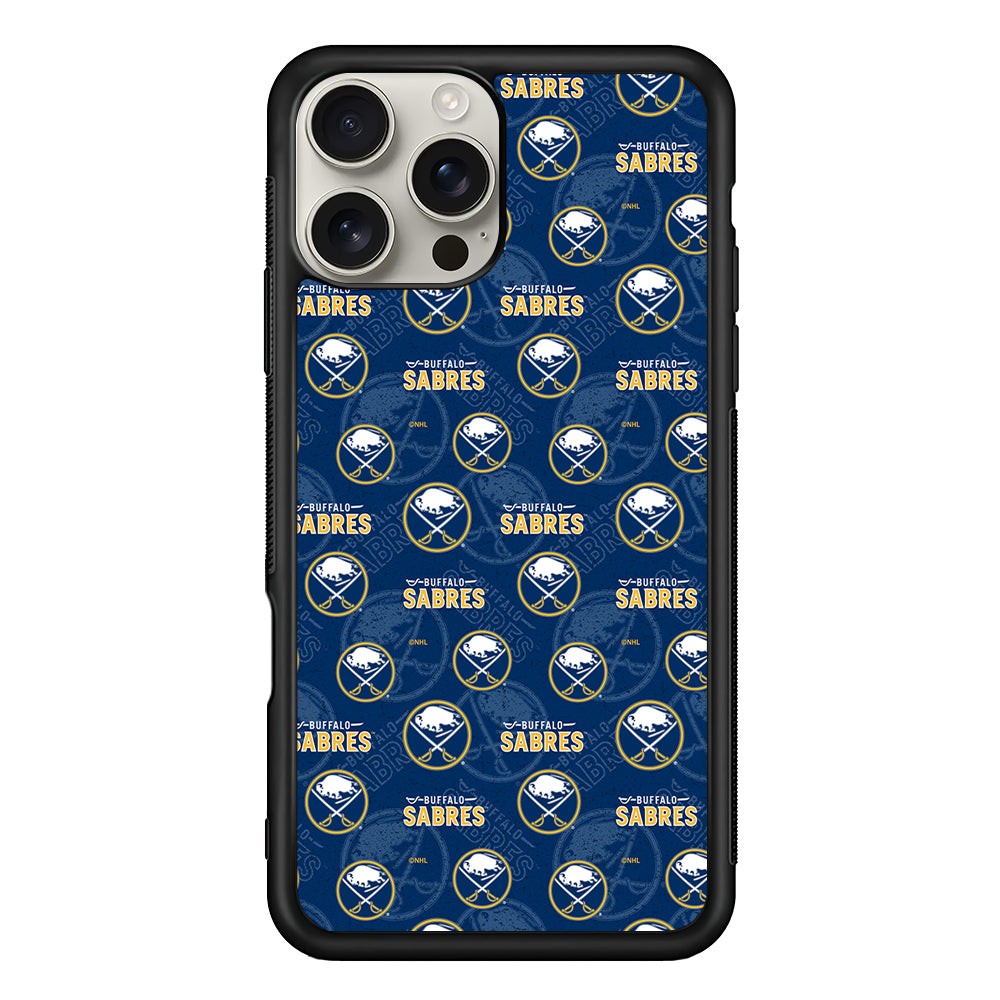 Buffalo Sabres Pattern iPhone 16 Pro Max Case | Stylish Protective Case for iPhone 16 Pro Max