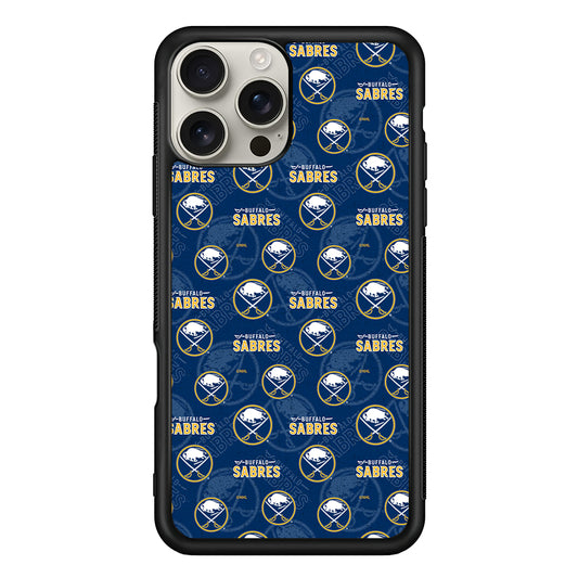 Buffalo Sabres Pattern iPhone 16 Pro Max Case | Stylish Protective Case for iPhone 16 Pro Max