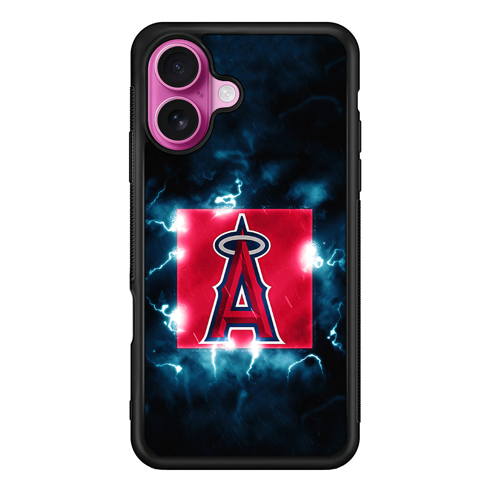Los Angeles Angels Abstract iPhone 17 Case | Slim Protective Rubber Phone Cover