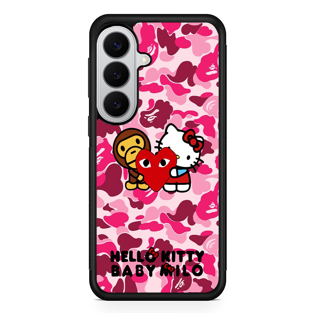 Bape Baby Milo X Hello Kitty Samsung Galaxy S26 Case | Slim Rubber Case for Samsung Galaxy S26
