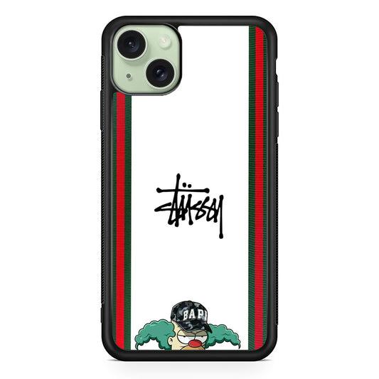 Stussy Homer Simpson iPhone 14 Plus Case | Slim Rubber Case for iPhone 14 Plus