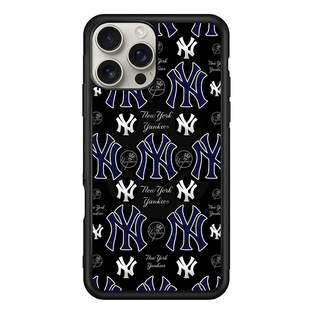 New York Yankees Pattern iPhone 16 Pro Max Case | Stylish Protective Case for iPhone 16 Pro Max