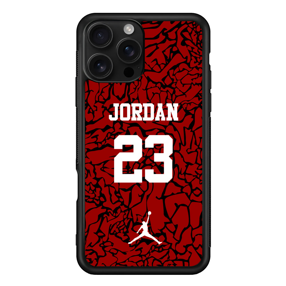 Air Jordan Black Patern 23 iPhone 16 Pro Case - Stylish Protective Cover for iPhone 16 Pro