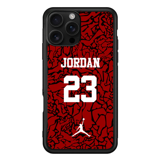Air Jordan Black Patern 23 iPhone 16 Pro Case - Stylish Protective Cover for iPhone 16 Pro