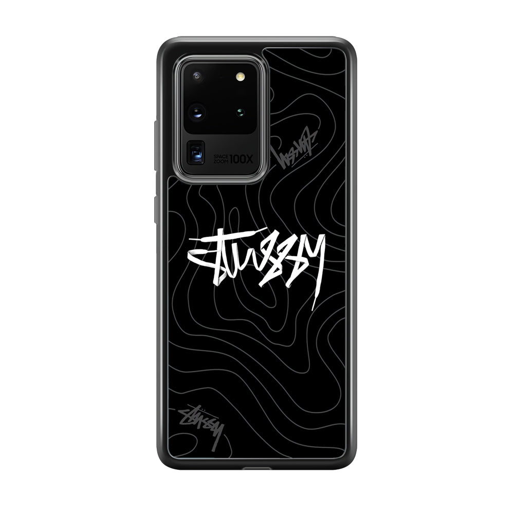 Stussy Black Vibes Samsung Galaxy S20 Ultra Case | Slim Rubber Case for Samsung Galaxy S20 Ultra