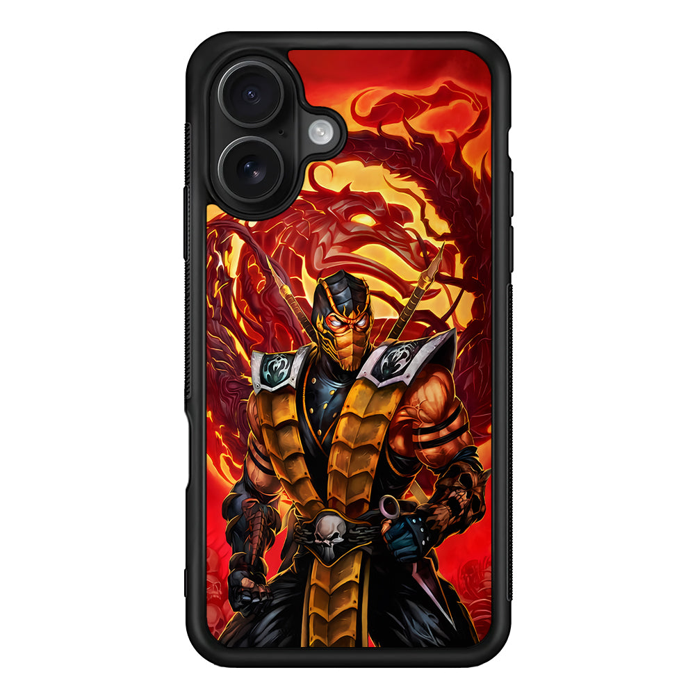 Scorpion Hanzo Mortal Kombat iPhone 16 Case - Oxvistore