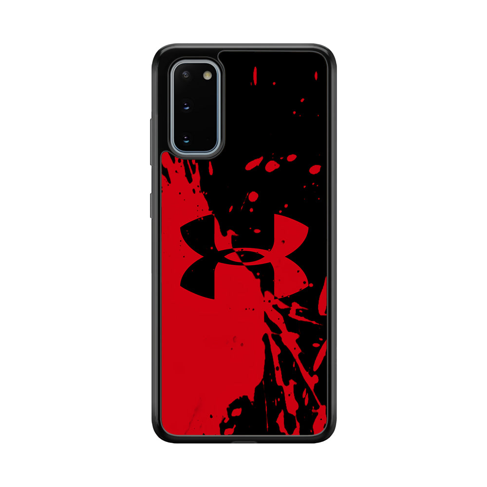 Under Armour Black Red Samsung Galaxy S20 Case | Slim Rubber Case for Samsung Galaxy S20