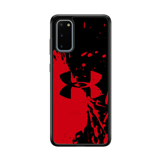 Under Armour Black Red Samsung Galaxy S20 Case | Slim Rubber Case for Samsung Galaxy S20
