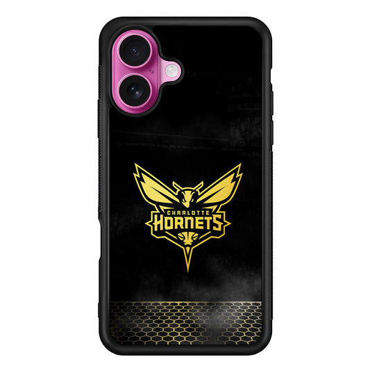 Charlotte Hornets Gold iPhone 17 Case | Slim Protective Rubber Phone Cover
