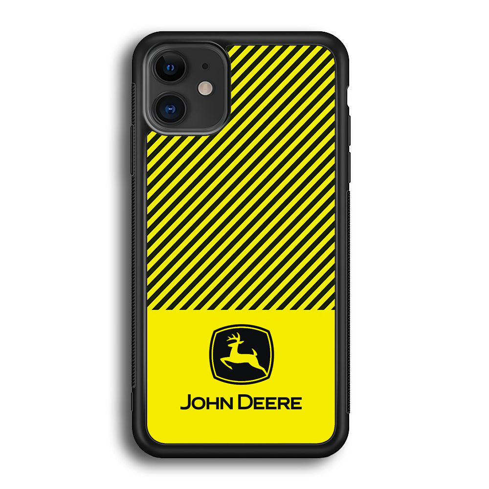 John Deere Black Patern iPhone 12 Case | Slim Rubber Case for iPhone 12