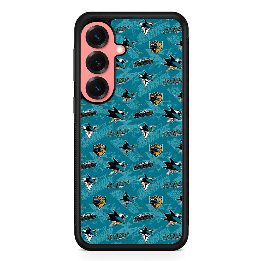 San Jose Sharks Pattern Samsung Galaxy S25 Case | Protective Case for Samsung Galaxy S25