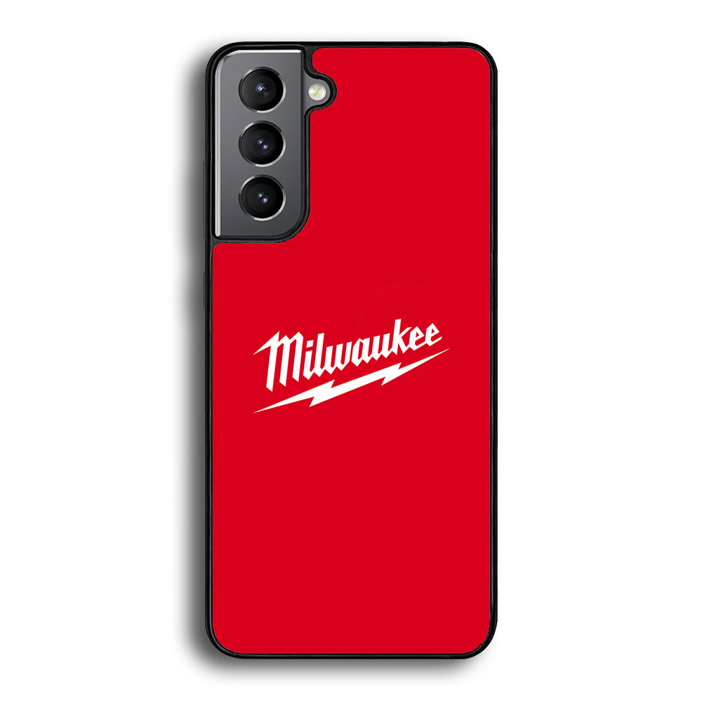 Milwaukee Tool Red Background Samsung Galaxy S22 Case | Slim Rubber Case for Samsung Galaxy S22