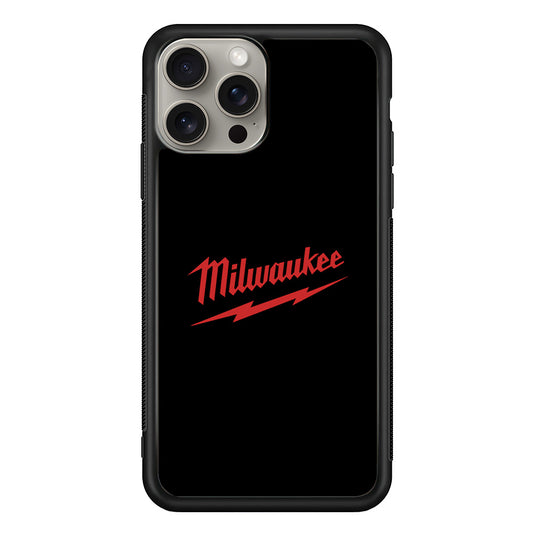 Milwaukee Tool Black Background iPhone 15 Pro Case | Slim Rubber Case for iPhone 15 Pro