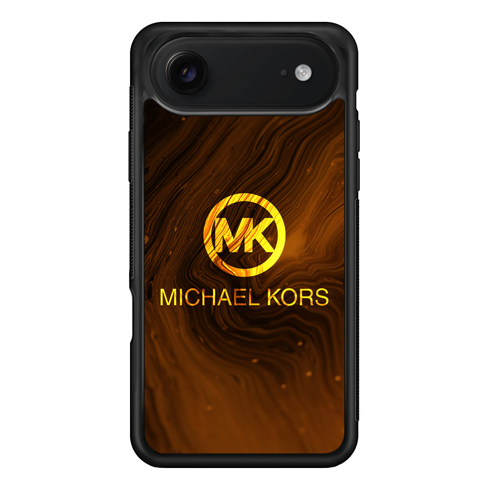 Michael Kors Brown Abstract iPhone 17 Air Case | Slim Rubber Case for iPhone 17 Air