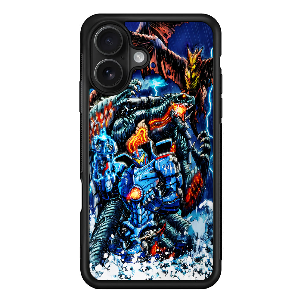 Gamera VS Pacific Rim iPhone 16 Case - Oxvistore