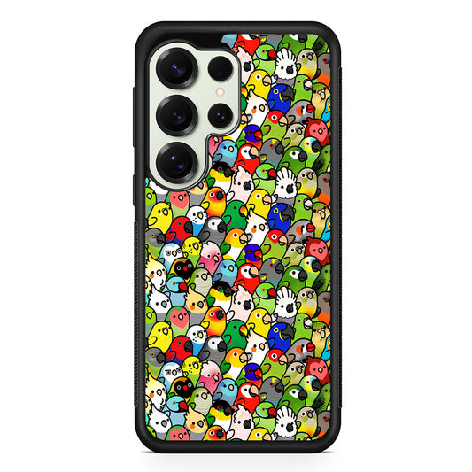 Kawaii Birds Pattern Samsung Galaxy S25 Ultra Case | Durable Rubber Case for Samsung Galaxy S25 Ultra