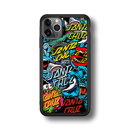Santa Cruz Skateboard logo iPhone 11 Pro Max Case | Slim Rubber Case for iPhone 11 Pro Max