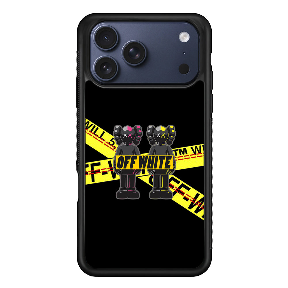 Kaws Twin Off White iPhone 17 Pro Max Case | Slim Rubber Case for iPhone 17 Pro Max