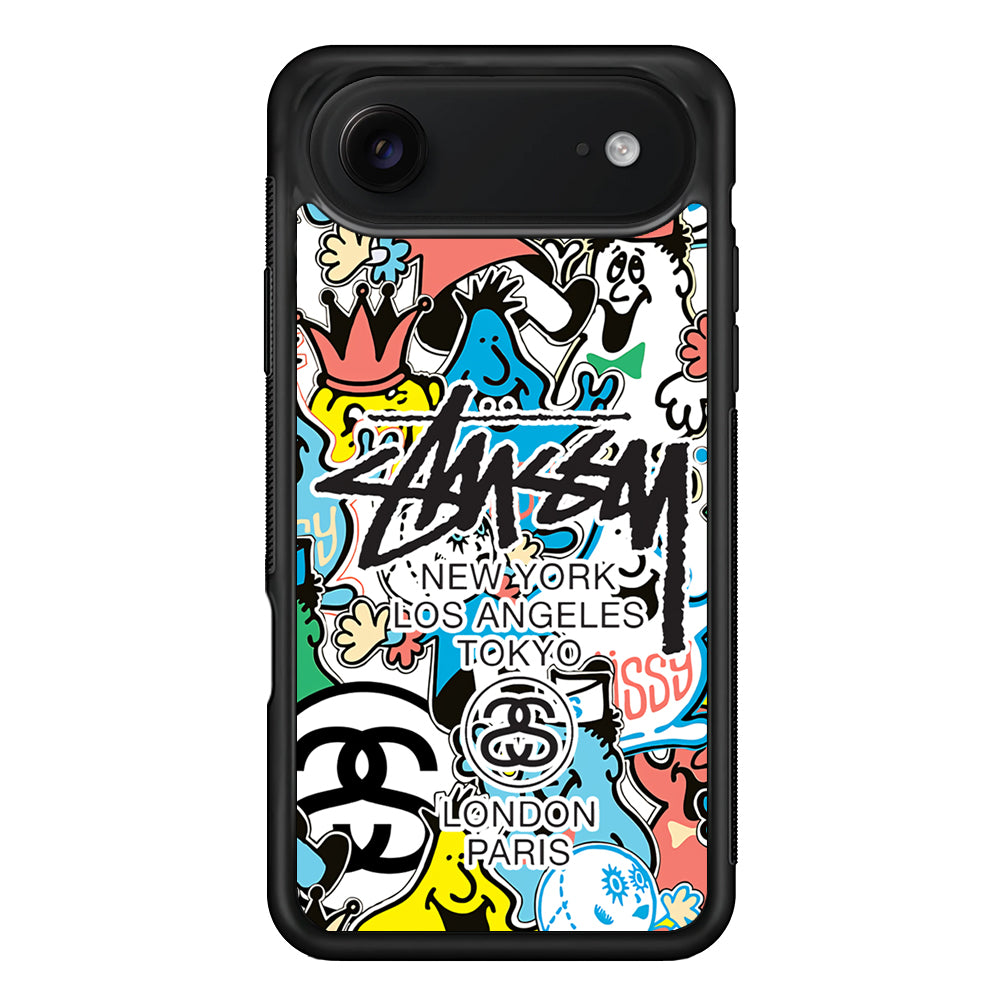Stussy Doodle Doll iPhone 17 Air Case | Slim Rubber Case for iPhone 17 Air