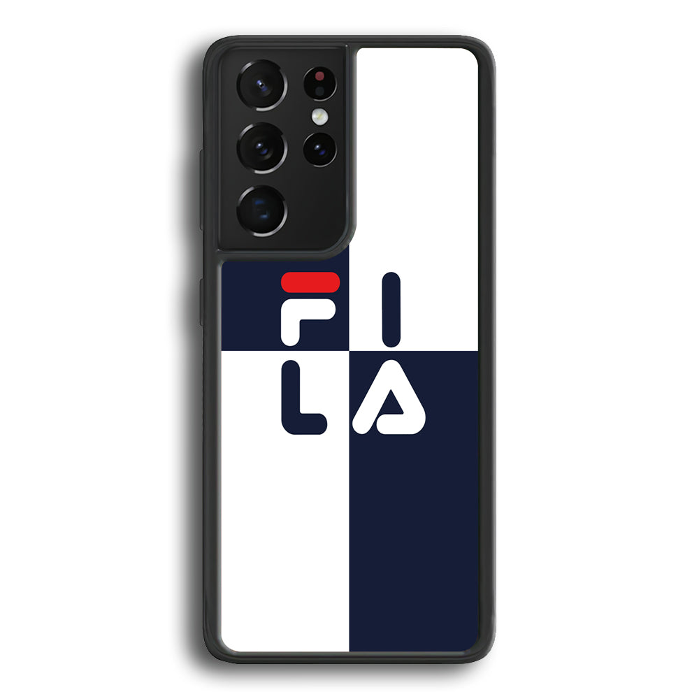 Fila Box Word Samsung Galaxy S24 Ultra Case | Slim Rubber Case for Samsung Galaxy S24 Ultra