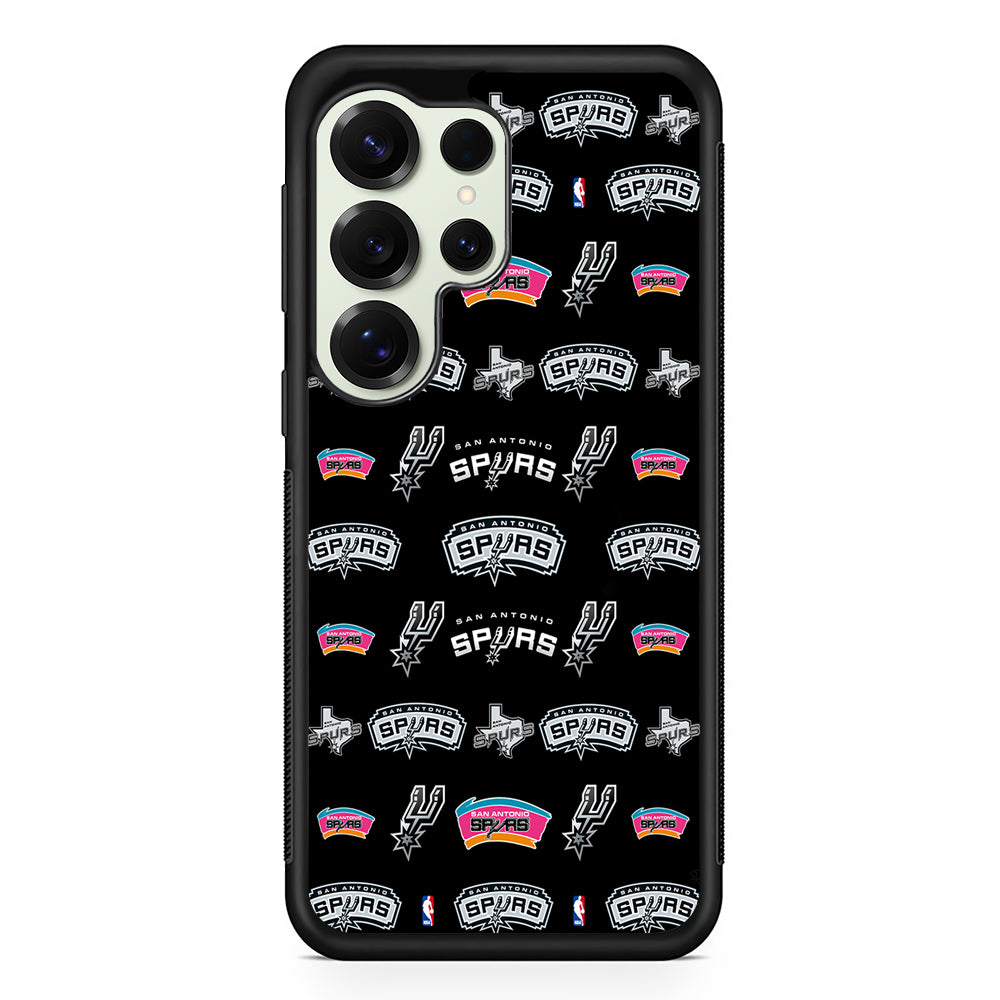 San Antonio Spurs Pattern Samsung Galaxy S25 Ultra Case | Durable Rubber Case for Samsung Galaxy S25 Ultra
