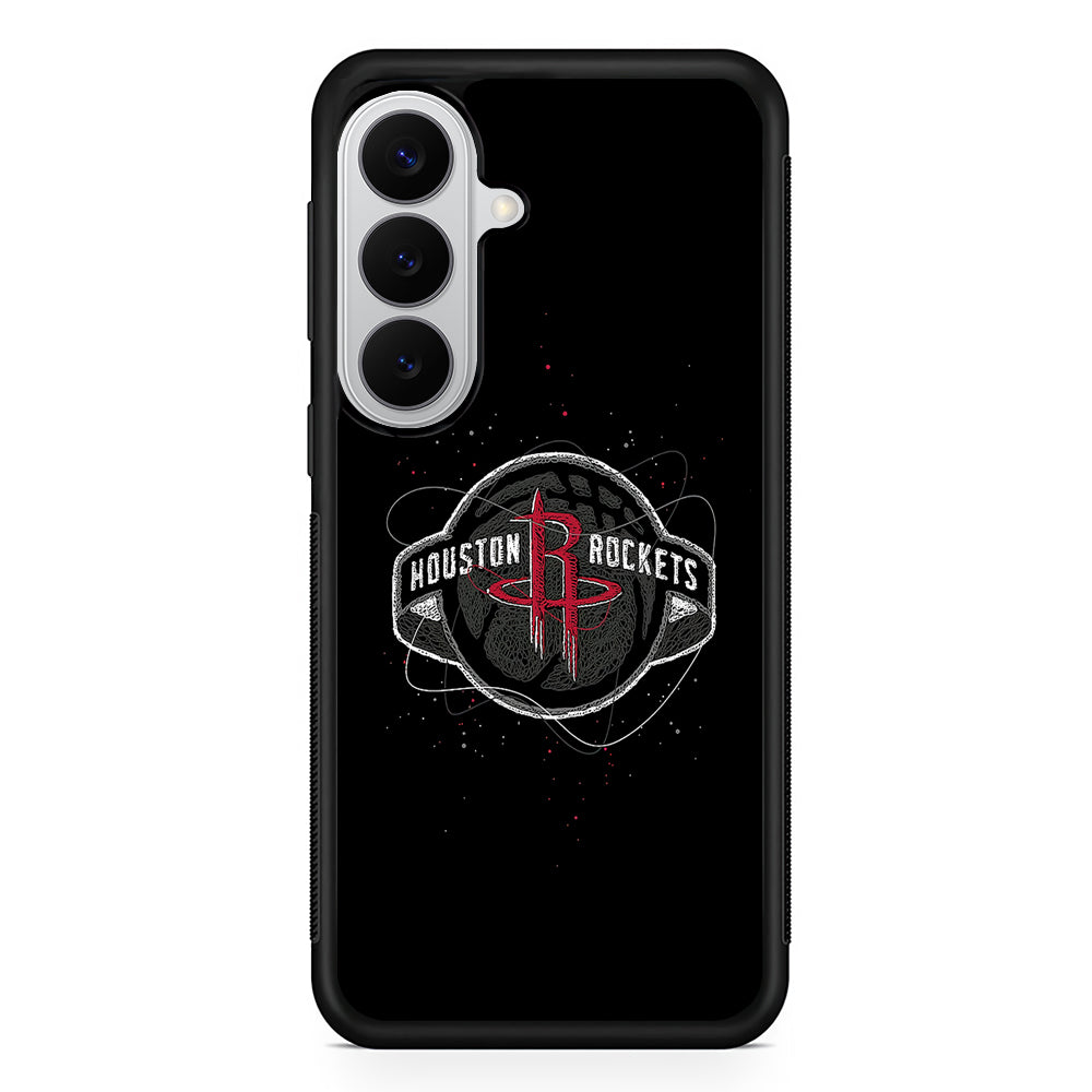Houston Rockets Abstract Samsung Galaxy S26 Case | Protective Rubber Cover
