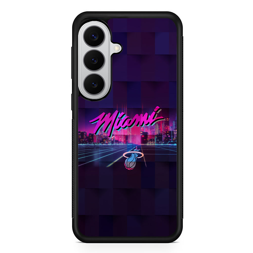 Miami Heat Logo Samsung Galaxy S26 Case | Protective Rubber Cover