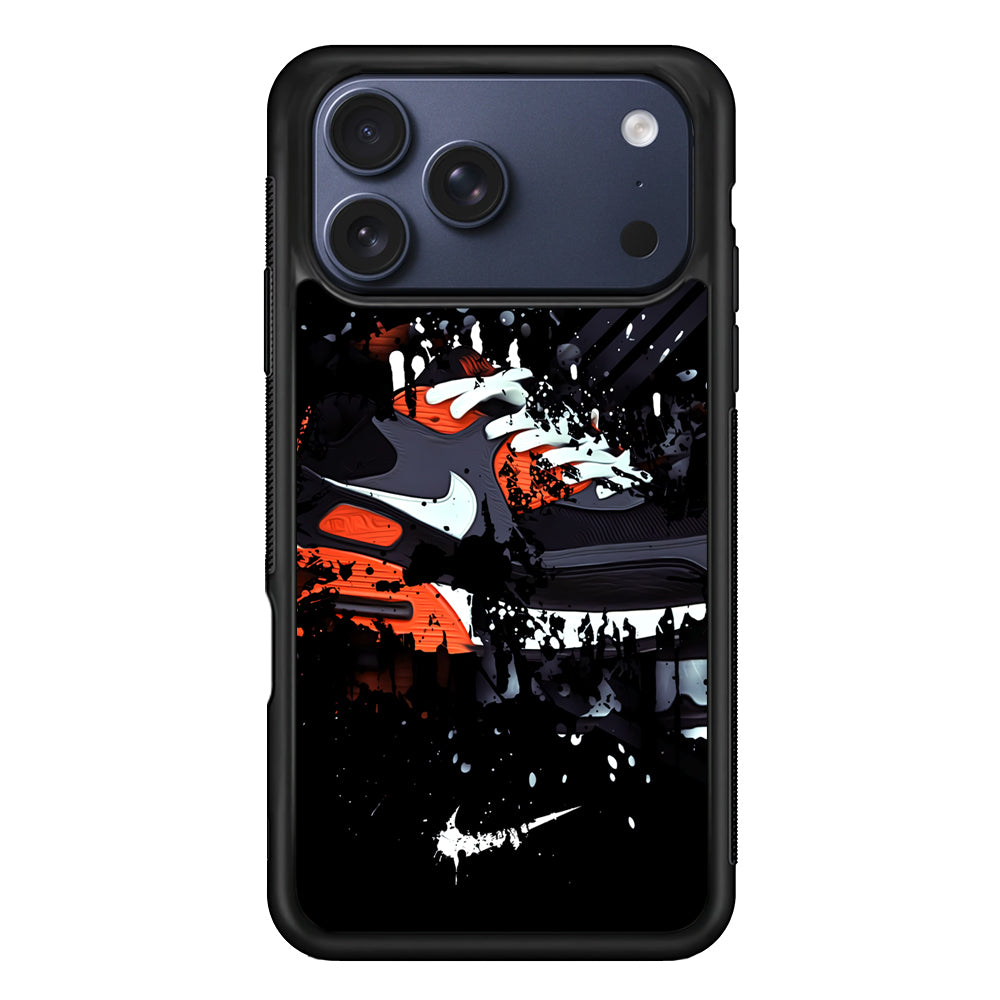 Nike Black Ink Splash iPhone 17 Pro Max Case | Durable Rubber Case for iPhone 17 Pro Max
