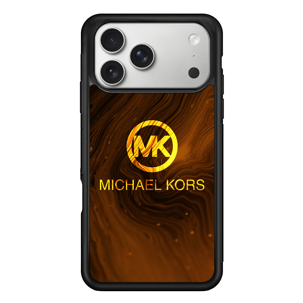 Michael Kors Brown Abstract iPhone 17 Pro Case | Slim Rubber Case for iPhone 17 Pro