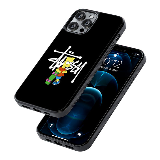 Stussy Simpson Skate 2D Rubber Phone Case | Durable Phone Case