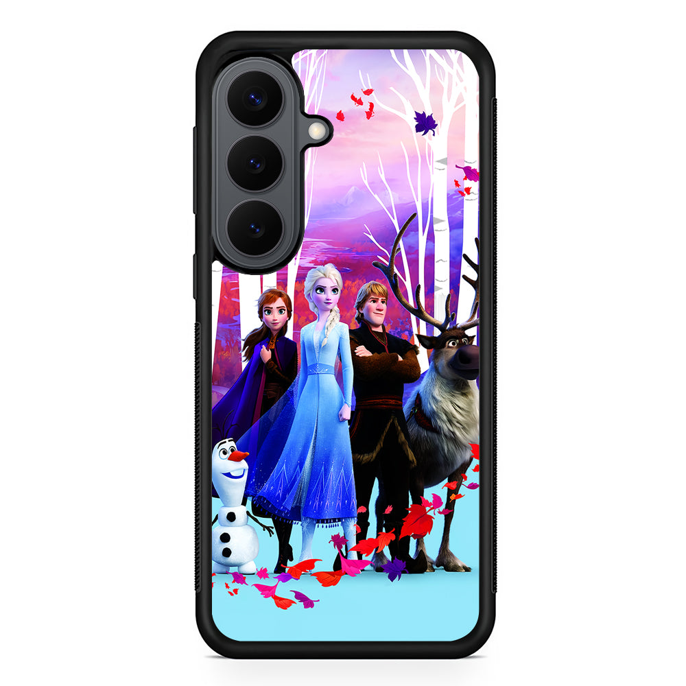 Elsa in Autumn Forest Frozen Samsung Galaxy S26 Plus Case | Slim Rubber Case for Samsung Galaxy S26 Plus