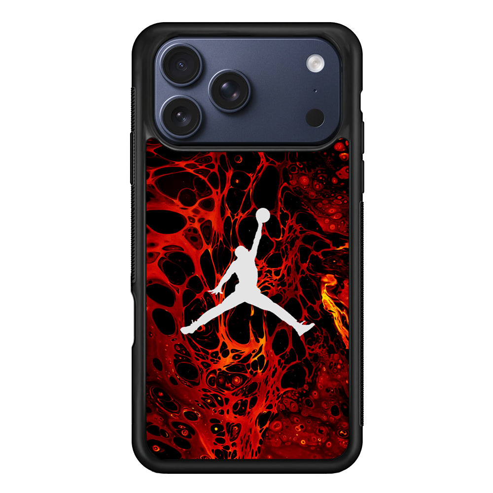 Air Jordan Logo Red Liquid iPhone 17 Pro Max Case | Durable Rubber Case for iPhone 17 Pro Max