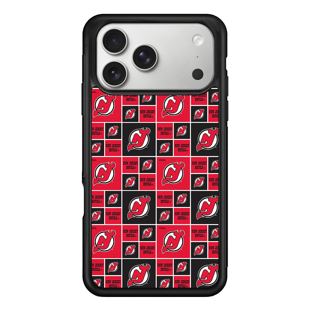 New Jersey Devils Pattern iPhone 17 Pro Case | Slim Rubber Case for iPhone 17 Pro