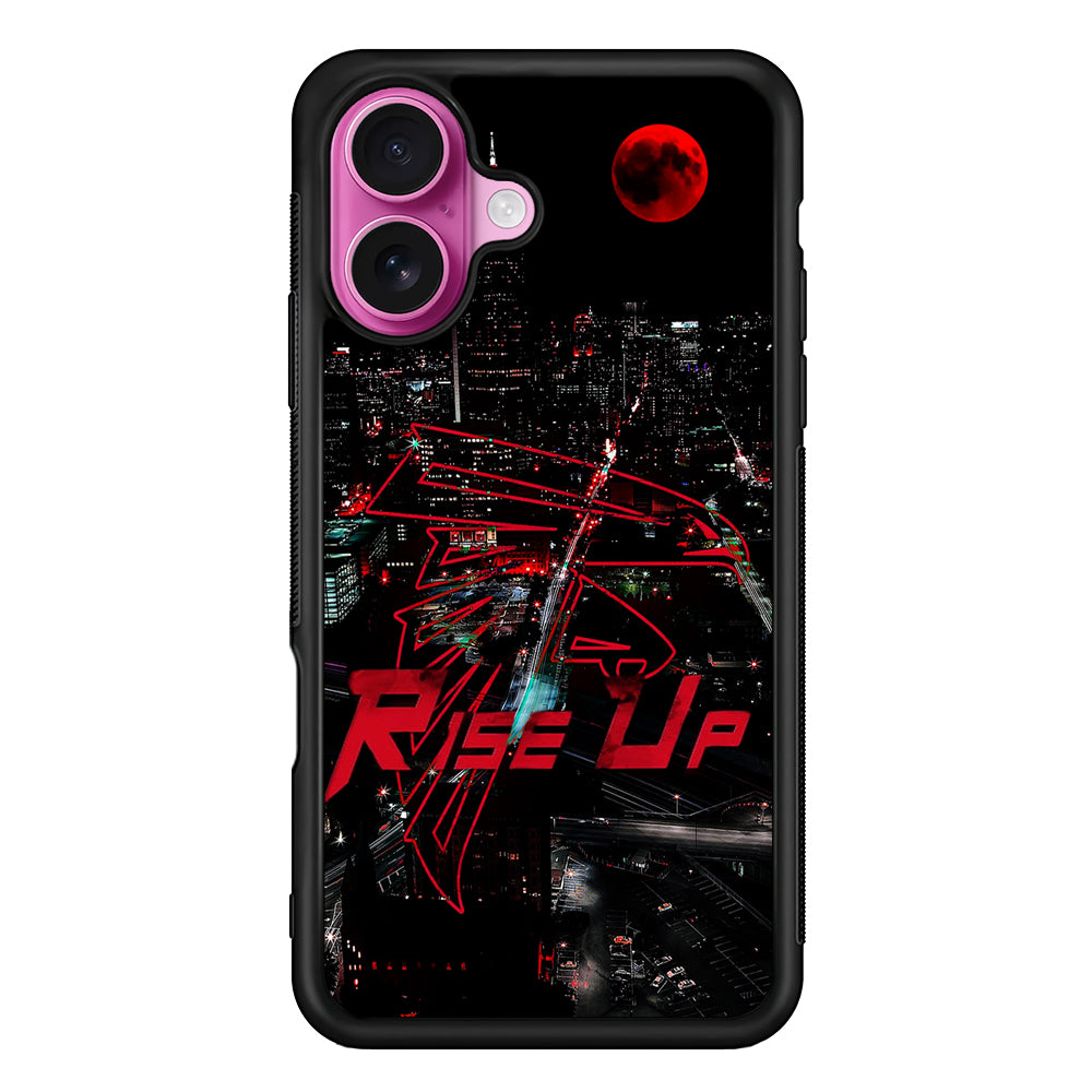 Atlanta Falcons Rise Up iPhone 17 Case | Slim Protective Rubber Phone Cover