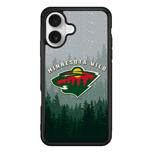 Minnesota Wild Logo iPhone 16 Plus Case | Durable Protective Rubber Cover