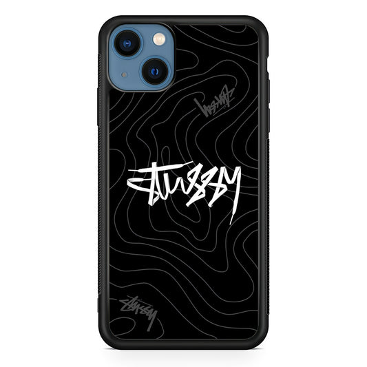 Stussy Black Vibes iPhone 13 Case | Slim Rubber Case for iPhone 13
