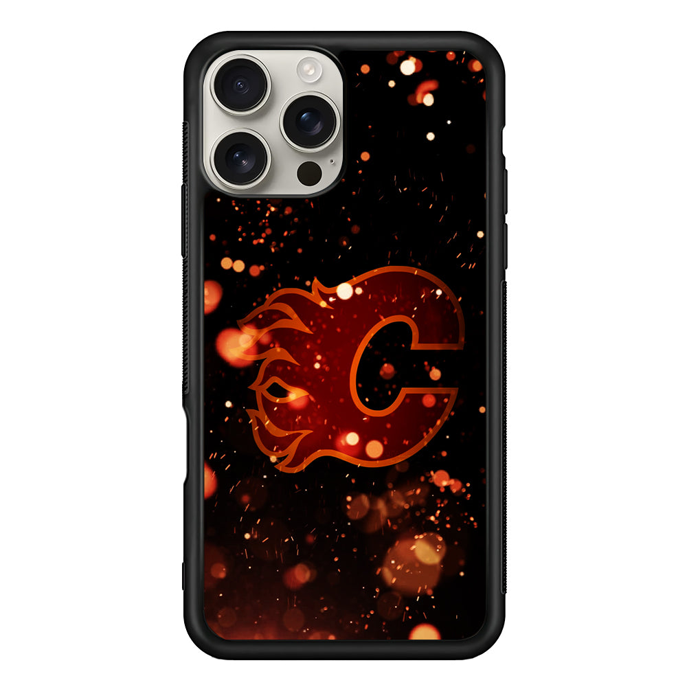 Calgary Flames Sparkling iPhone 16 Pro Max Case | Stylish Protective Case for iPhone 16 Pro Max