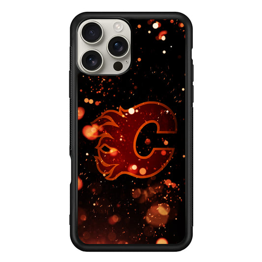 Calgary Flames Sparkling iPhone 16 Pro Max Case | Stylish Protective Case for iPhone 16 Pro Max