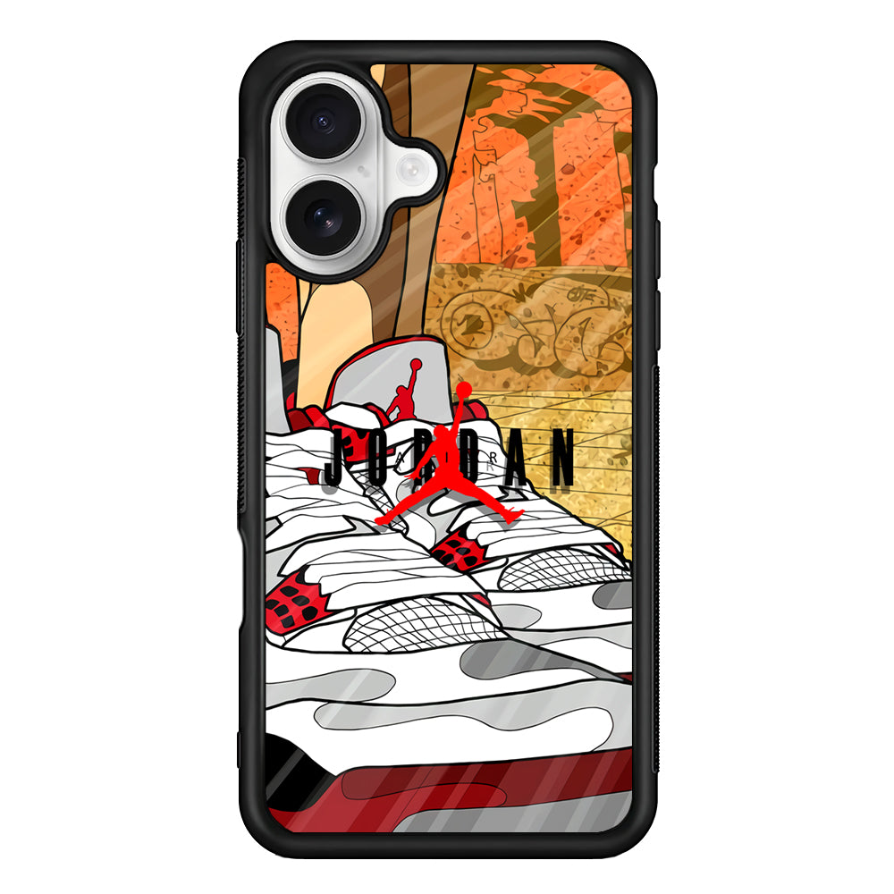 Air Jordan The Cartoon Shoes iPhone 16 Plus Case – Slim Fit Protective Phone Case