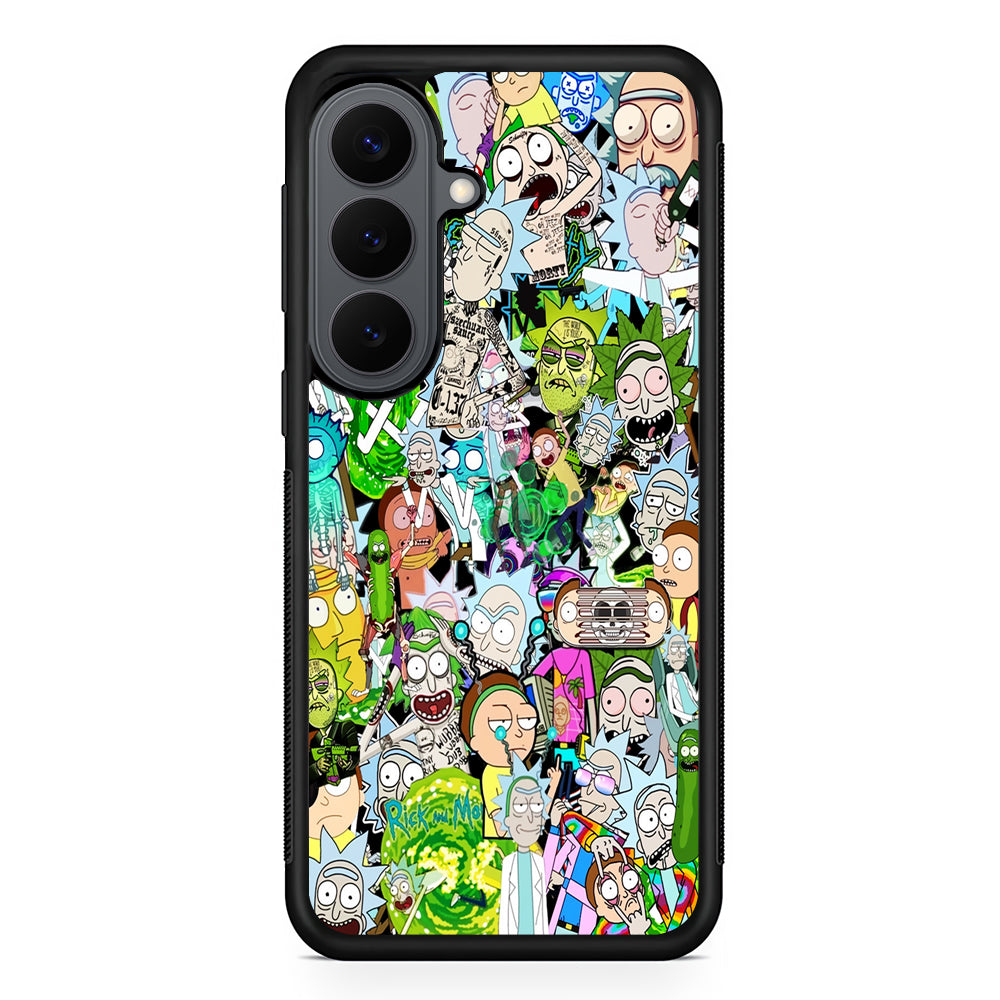 Rick and Morty Sticker Collection Samsung Galaxy S26 Plus Case | Slim Rubber Case for Samsung Galaxy S26 Plus