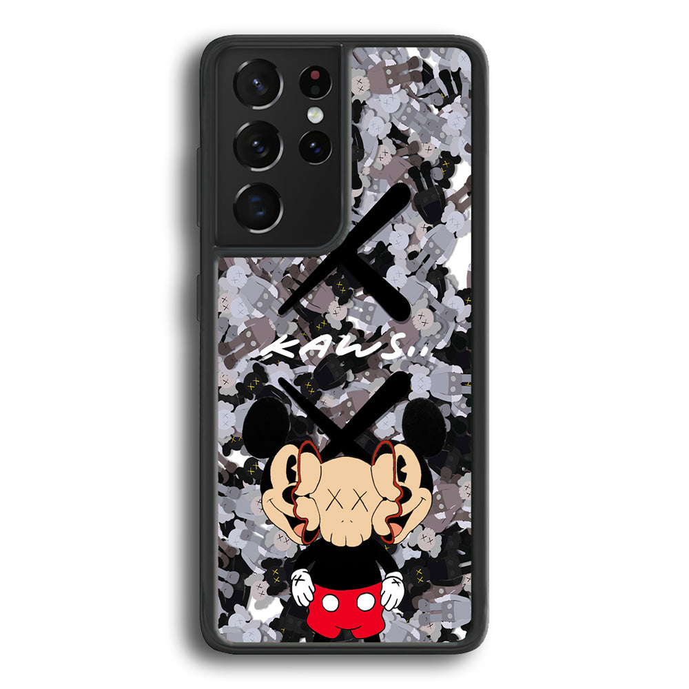 Kaws and Mickey Mask Samsung Galaxy S23 Ultra Case | Slim Rubber Case for Samsung Galaxy S23 Ultra