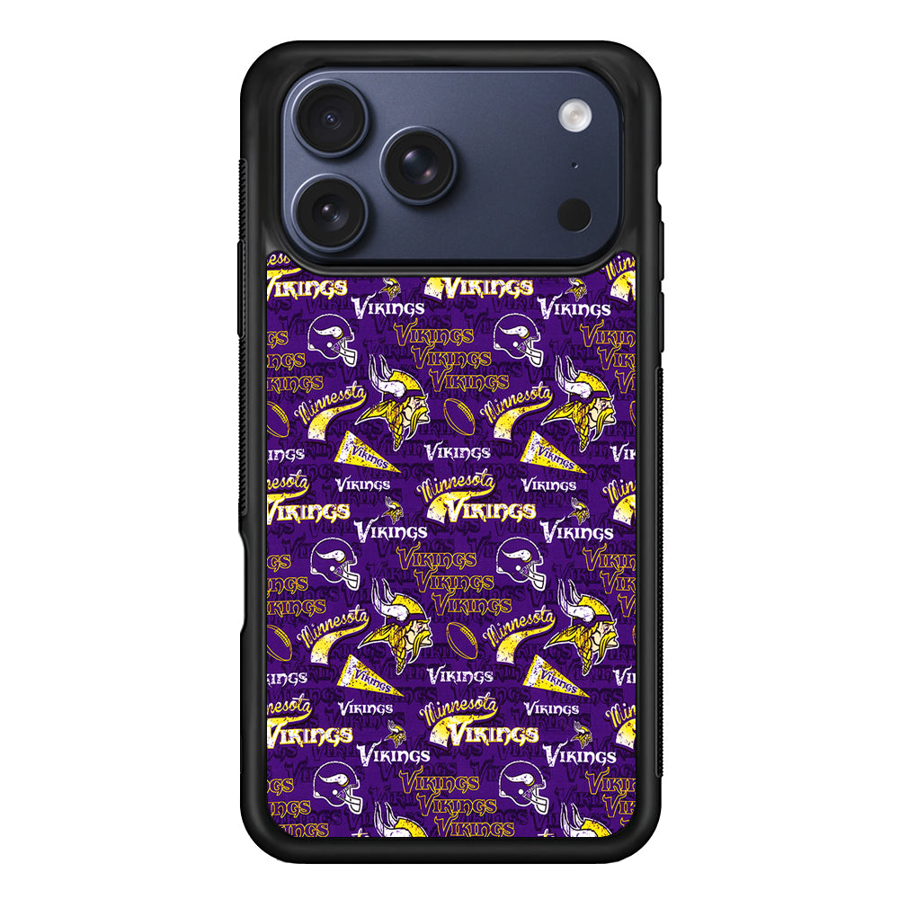 Minnesota Vikings Patterns iPhone 17 Pro Max Case | Slim Protective Cover for iPhone 17 Pro Max